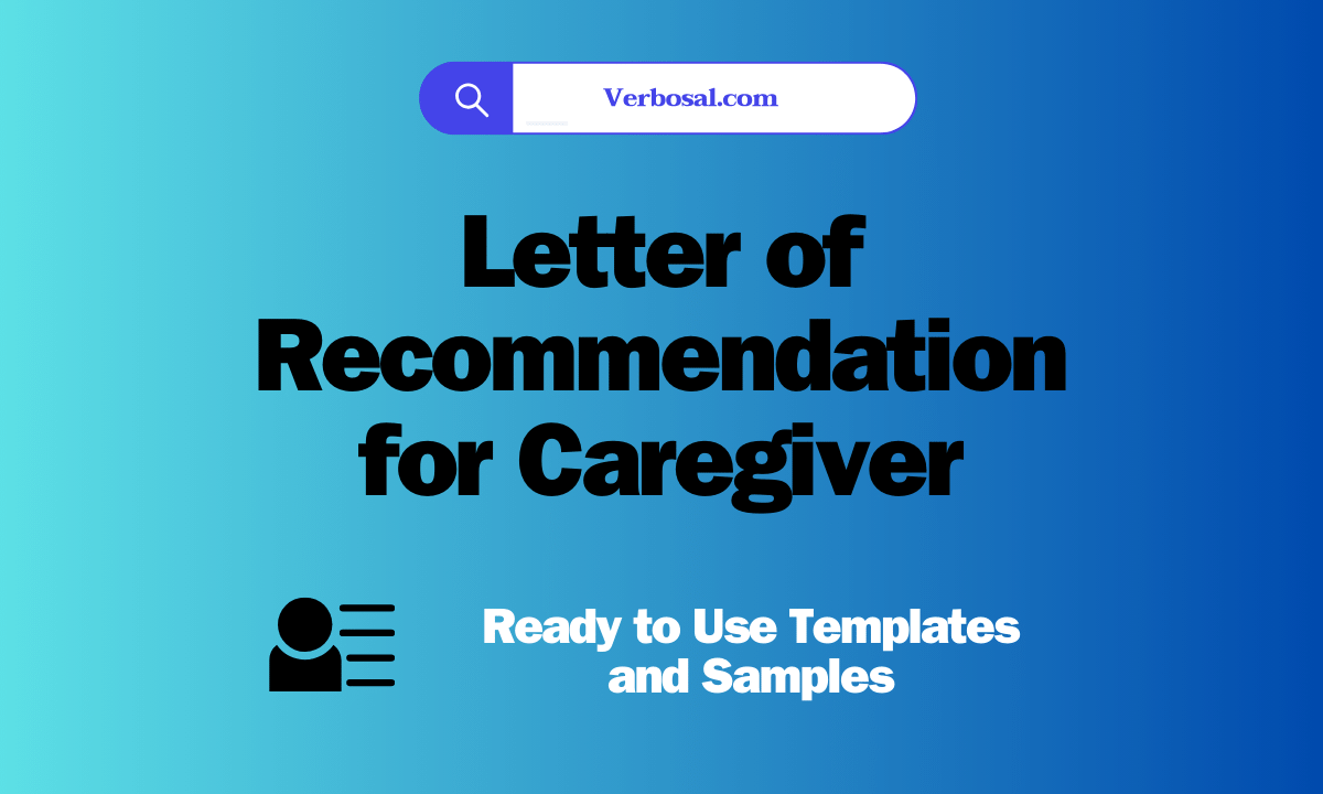 Letter of Recommendation for Caregiver