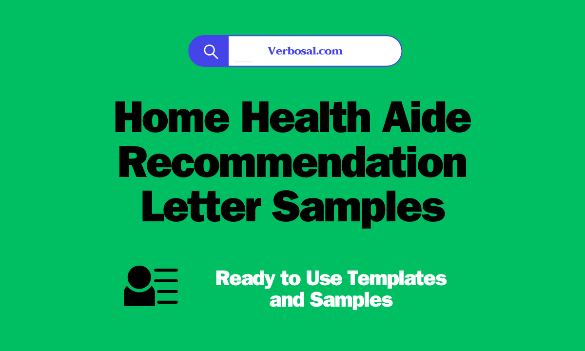 Home Health Aide Recommendation Letter