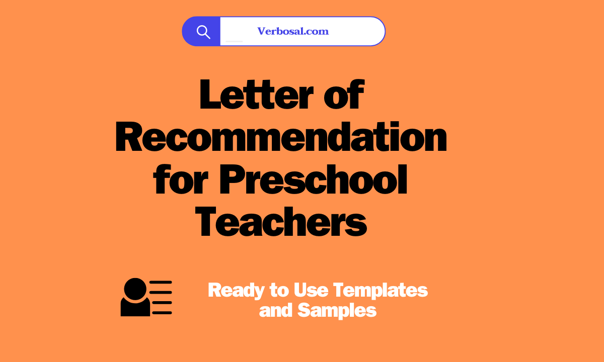 letter of recommendation for preschool teachers