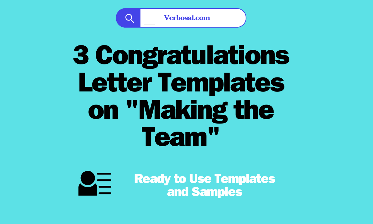 _3 Congratulations Letter Templates on Making the Team