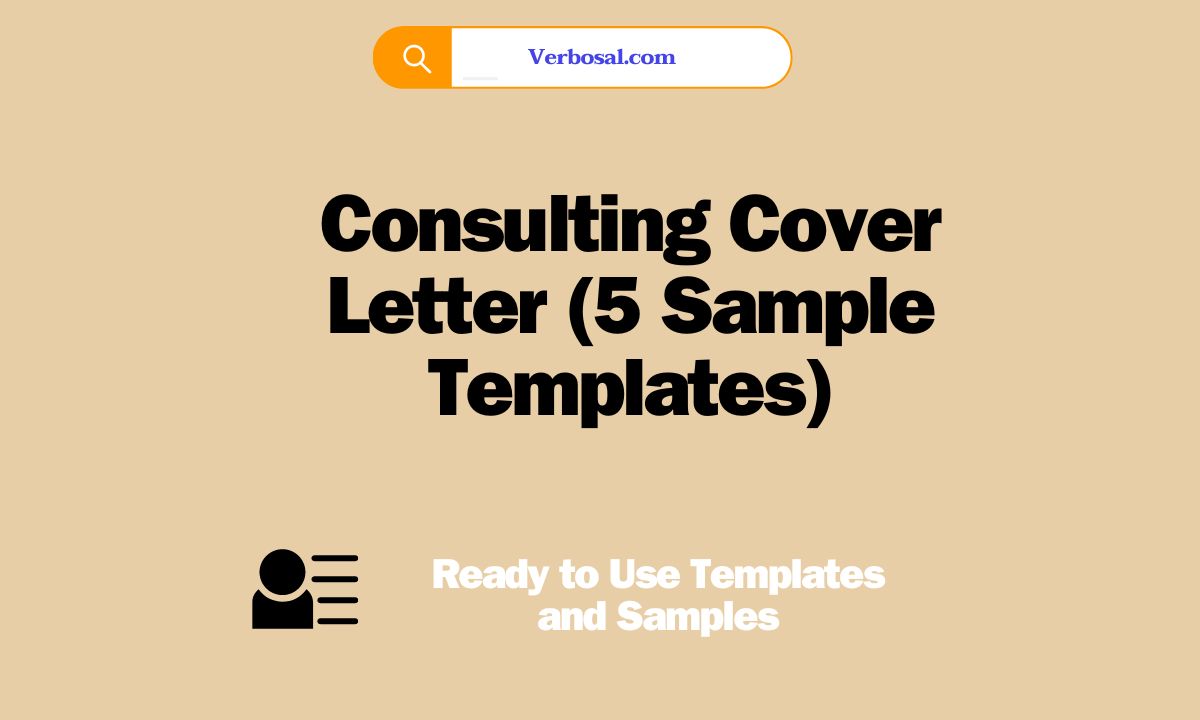 Consulting Cover Letter (5 Sample Templates)